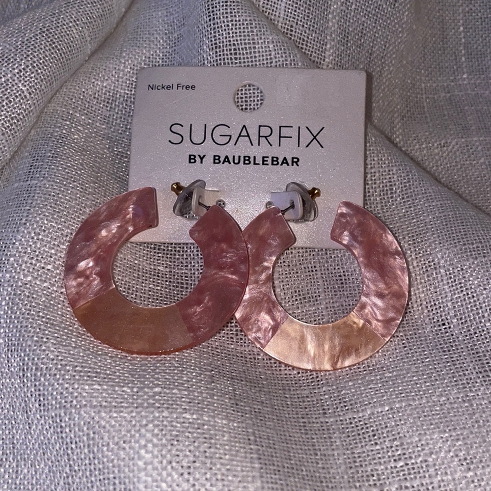 Pink Hoop Earrings